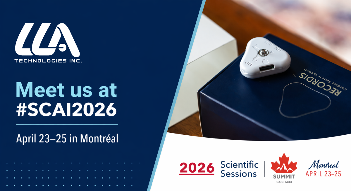 LLA Technologies presenting seismocardiography research at SCAI 2026 Scientific Sessions, Montreal